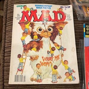 MAD Magazine No. 298 1990 Gremlins with Paper Cover RARE!!! L@@K!!